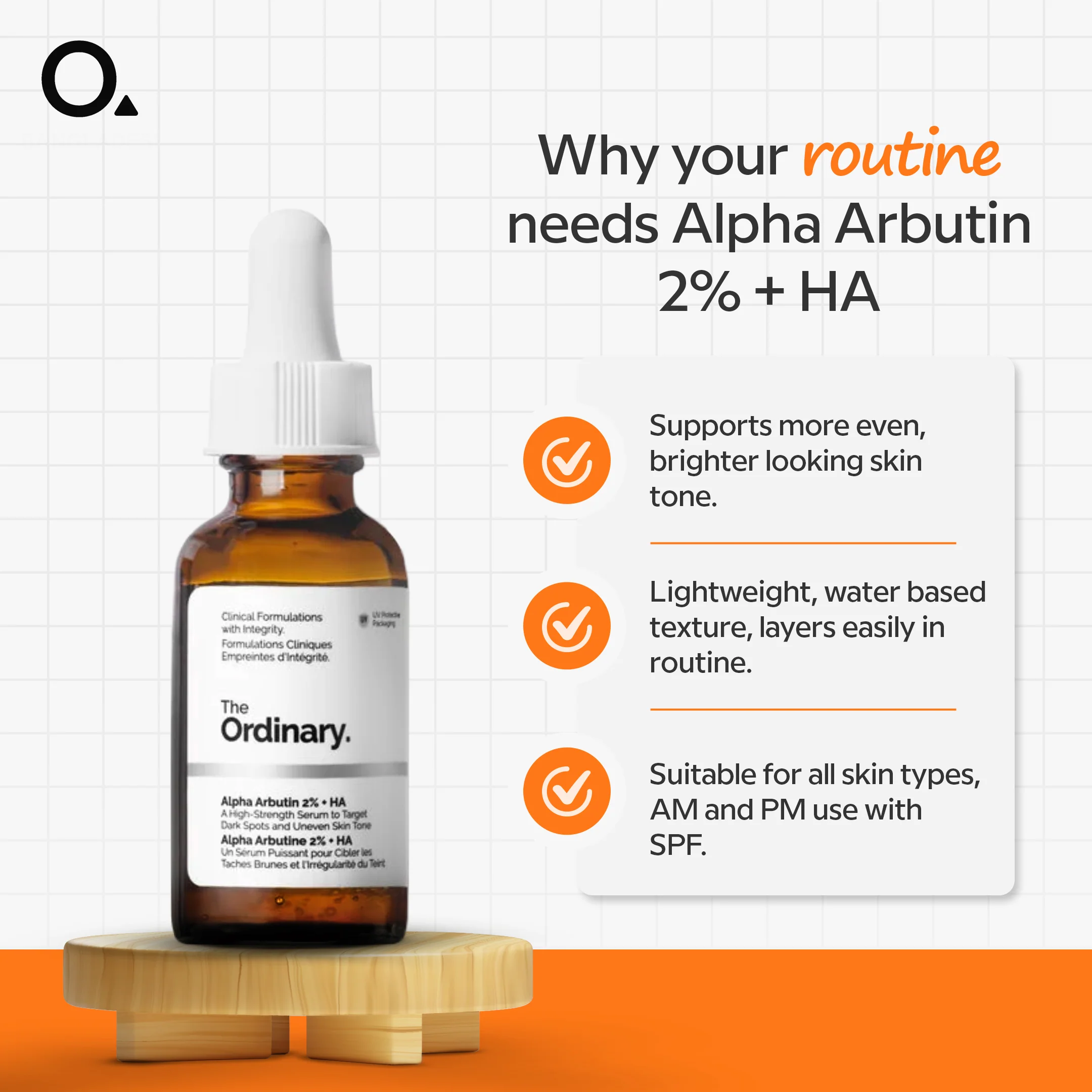 The Ordinary Alpha Arbutin 2% + HA Serum