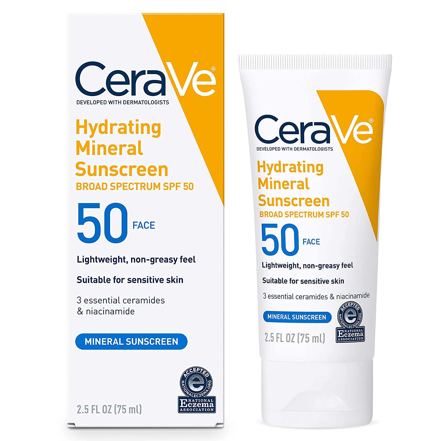 CeraVe Hydrating Mineral Face Sunscreen Broad Spectrum SPF 50 (50ml)