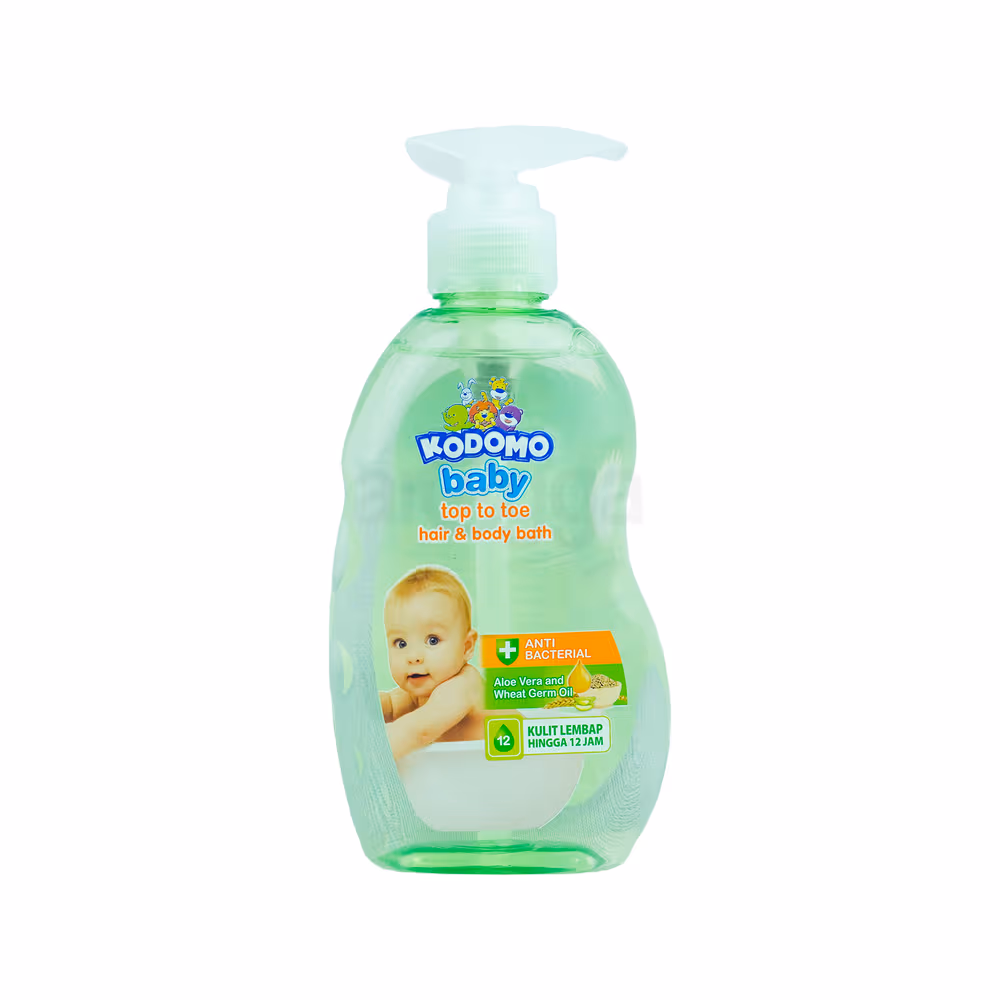 Kodomo Baby Top To Toe Hair & Body Bath (Aloe Vera & Wheat Germ Oil) 200g