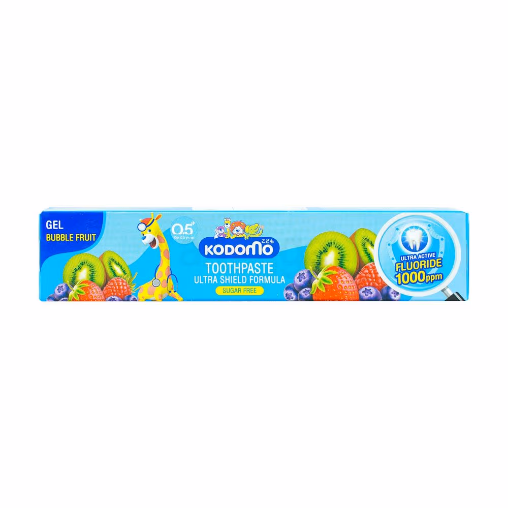 Kodomo Bubble Fruit Gel Ultra Shield Formula Sugar Free Toothpaste for Kids (0.5+ Years) 40g