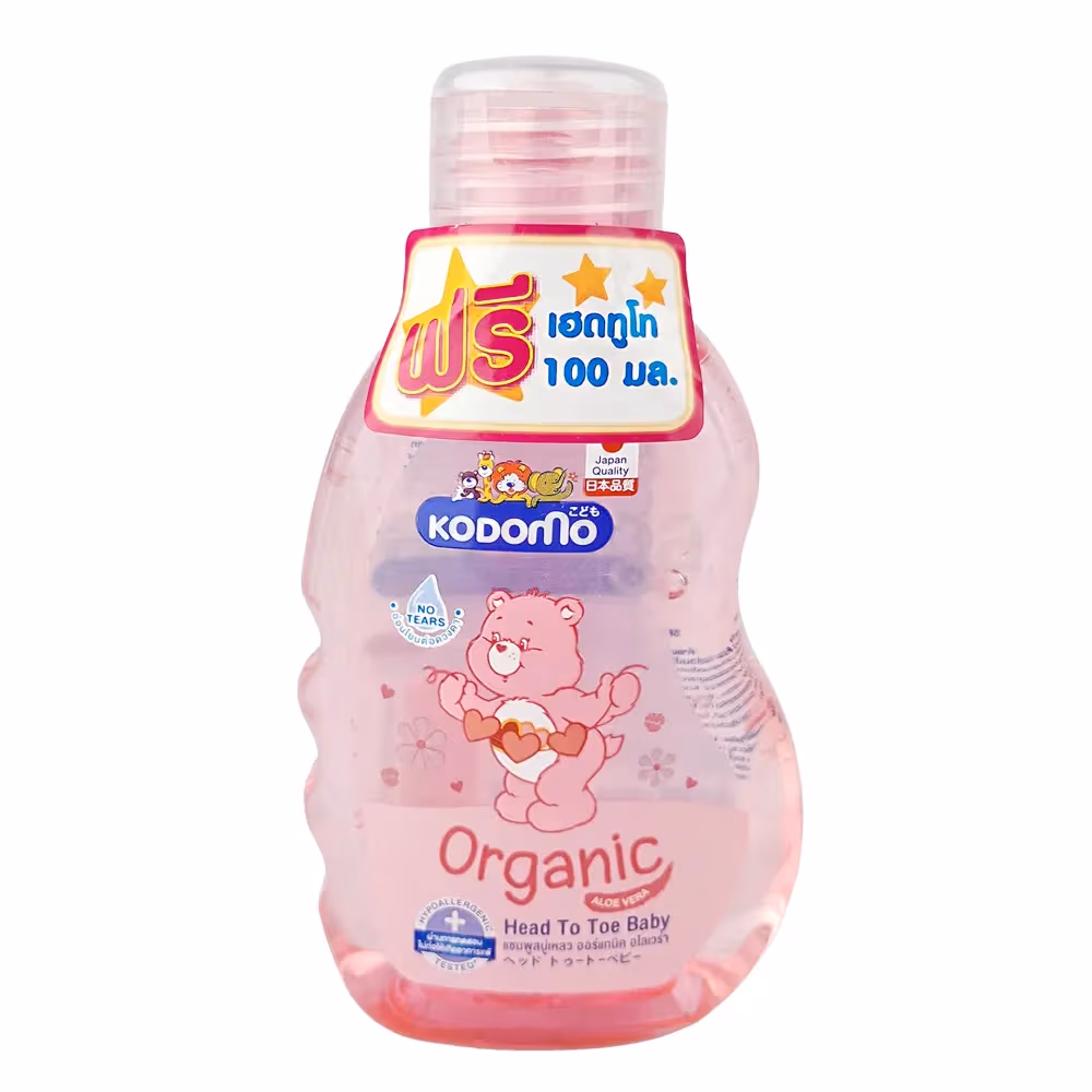 Kodomo Organic Aloe Vera Head-to-Toe Baby Shampoo – 100ml