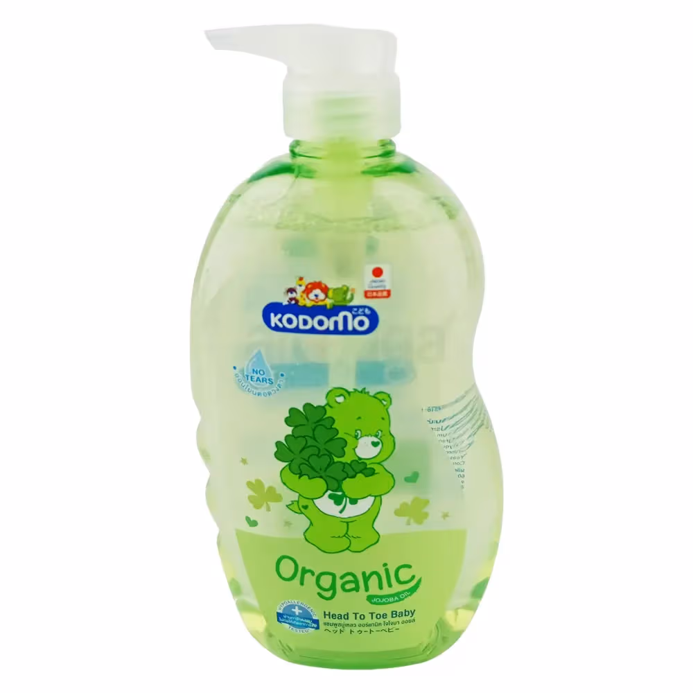 Kodomo Organic Baby Shampoo & Body Wash with Jojoba Oil & No Tears Formula 800ml