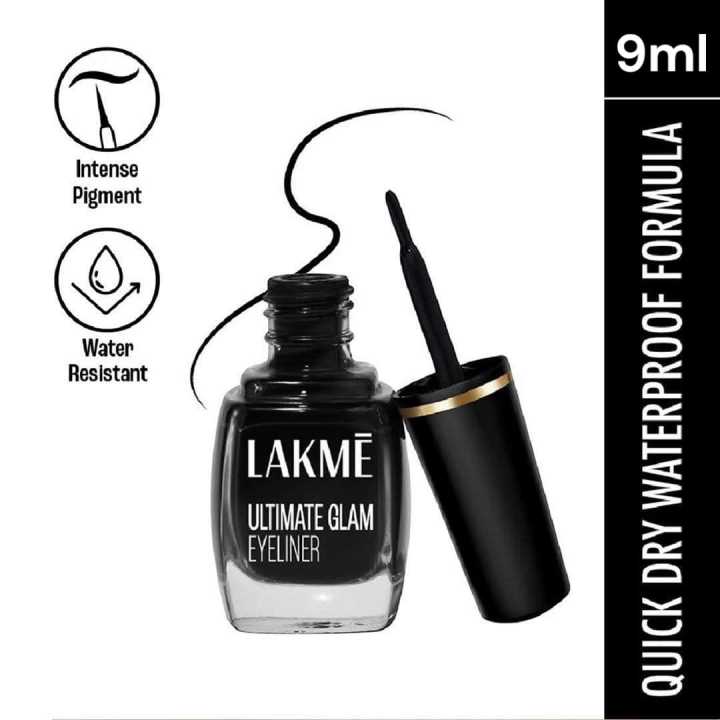 Lakme Insta Eye Liner Black Semi Matte Finish Water Resistant Long-Lasting Eyeliner 9 ml