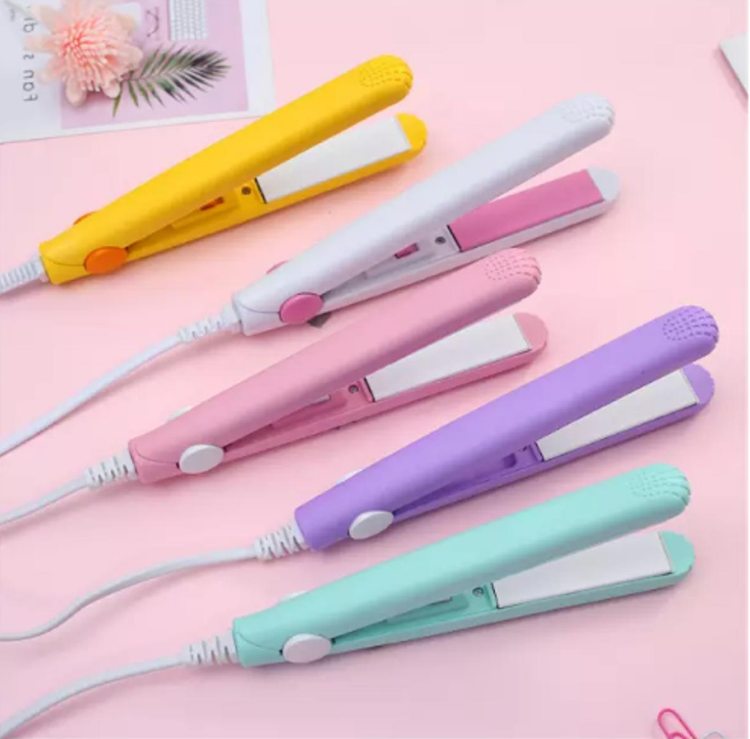Hot Selling Curling Mini Hair Straightener Ceramic Straightening Styling Tools Hair Curler Flats Iron Beard Straightener-Multicolor - Hair Straightener