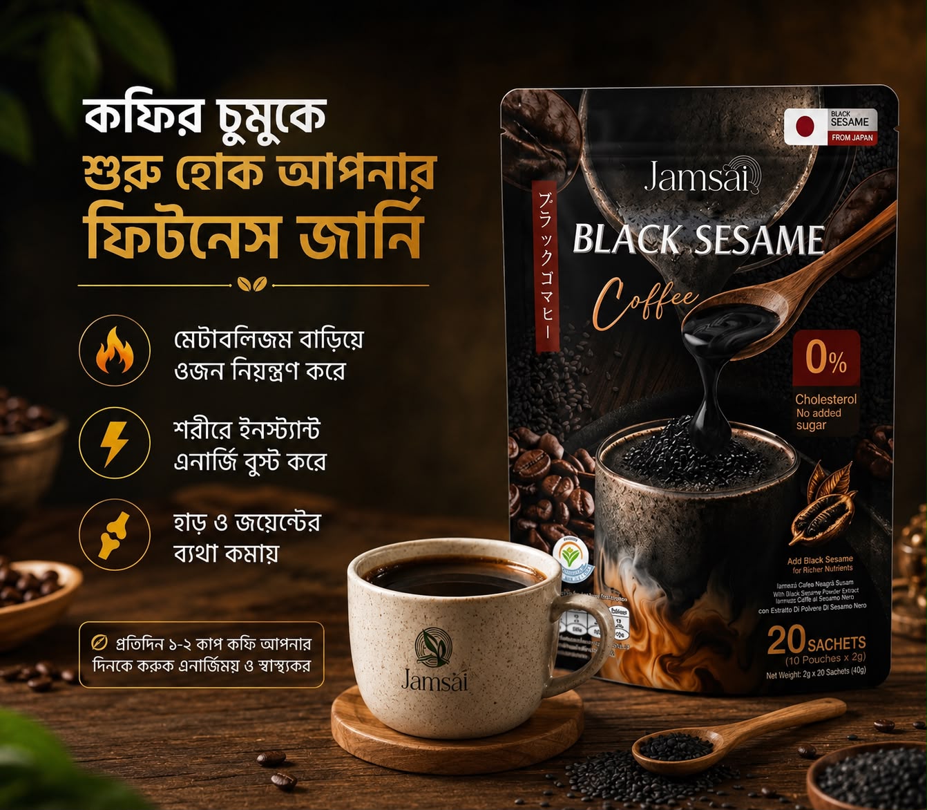 Jamsai Black Sesame Coffee